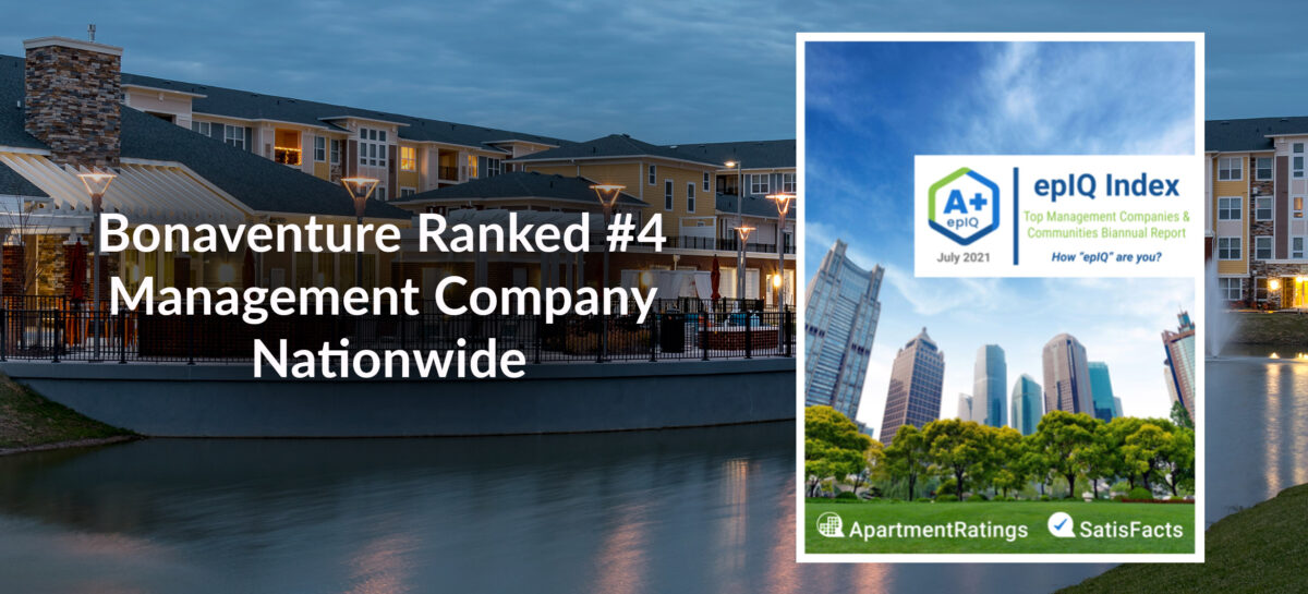 Graphic with Bonaventure ranked #4 Management Company Nationwide