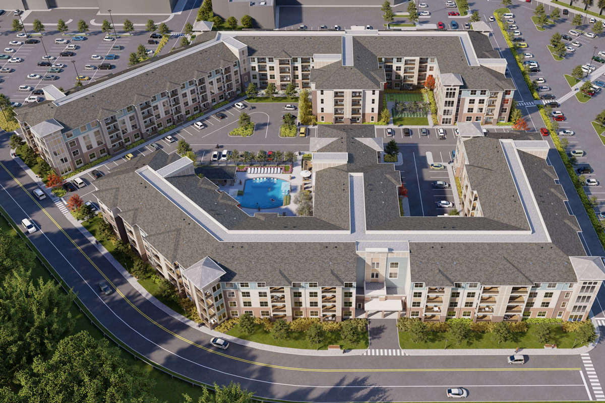 Aerial View of a multifamily complex